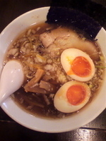 「らーめん￥680+絶品味玉（クーポン）」@東神田ら〜めんの写真