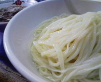 「つけ麺（大盛）」@中国手打拉麺 馬賊 浅草本店の写真
