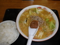「味噌ラーメン（650円）ライス（150円）」@氷点麺の店 松月の写真