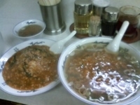 「スタミナラーメン 550円 + 半スタカレー 350円 +餃子 」@娘娘 井戸木店の写真