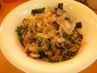 「まぜそば（ガツンと豚骨味） 650円」@Noodle Dining Plus nico.の写真