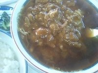 「カレーそば+半ライス（500円+140円）」@やよい食堂の写真