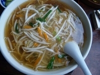 「モヤシラーメン600円+半ライス150円=750円」@手打ラーメン来々軒 つくば店の写真