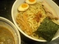 「カニ汁つけめん（塩）+味玉半分（850円+50円）」@オリオン食堂の写真