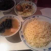 「つけめん+キャベツ+煮たまご」@らあめん英 本店の写真