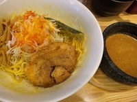 「冷し味噌つけ麺（カレー）830円」@麺屋三正の写真