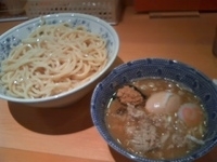 「味玉つけ麺大盛 950円 + ほぐし豚 150円 +大盛 100」@六厘舎の写真