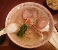 「塩味玉そば+味付けネギトッピング」@酒・麺処 らん亭の写真