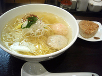 「あら炊き塩らぁめん+へしこ焼きおにぎり付き」@麺屋 海神の写真