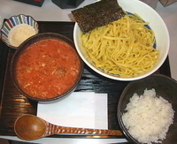 「トマト味つけめん（日曜:豚と鶏のマイルドスープ）」@らーめん新源地の写真