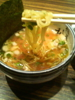 「夏限定 冷やしつけ麺（梅）+あぶりチャーシュー丼」@麺屋 利休の写真