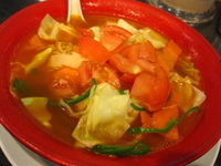 「トマトらーめん¥700」@定食とラーメンの店 がらがら 加須店の写真