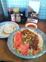「四川冷麺+山東風餃子（680円）」@杜記 別館の写真