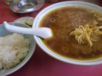「カレーラーメン+半ライス 530円+150円=680円」@大成軒 学園店の写真