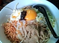 「まぜそは（800円）+ベビースター・マヨネーズ（無料）」@豚骨醤油 蕾の写真