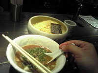 「つけ豚玉そば」@俺の空 池袋店の写真