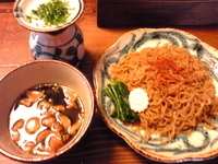 「ニンタマつけ麺（750円）、夢あさひ（50円）」@拉麺酒房 熊人の写真