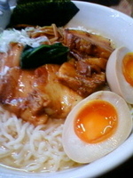 「味噌チャーシュー麺（ダブル）+味玉」@自然洞 麺舗の写真