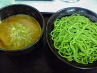 「焼きあご豚骨つけ麺（自家製翡翠麺、中盛り）」@焼きあご豚骨らーめん 豚骨にし田の写真