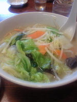 「タンメン+餃子+ビール」@名代亀戸ぎょうざ 大島店の写真