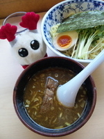 「つけめん+餃子」@あぢとみ食堂の写真