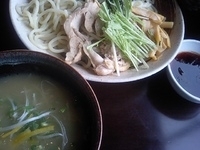 「鶏塩つけ麺（中盛）+ちゃーしゅー飯（750円+250円）」@濃厚らーめんガツリの写真