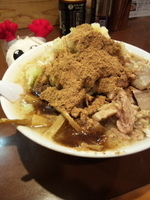 「メガガンジャ+魚粉-麺少なめ」@UNDER GROUND RAMENの写真