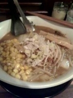 「香り味噌らぁめん（850円）+コーン（無料クーポン）+大盛（10」@北の大草原 四谷店の写真