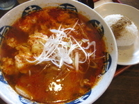 「≪期間限定≫ 辛いラーメン（投入用ご飯付）￥800」@ラーメン厨房 ぽれぽれの写真