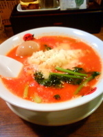 「太陽のチーズラーメン+味玉」@太陽のトマト麺 水道橋店の写真