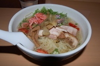 「エビ塩冷魂大盛」@魂麺の写真