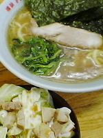 「ラーメン（￥650）+キャベチャ（￥100）」@六角家 本店の写真