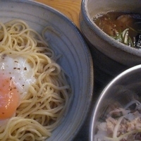 「鴨玉つけ麺 1000円+チャーシュー御飯 400円」@麺劇場 玄瑛の写真
