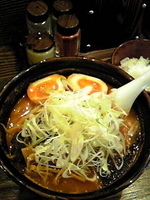 「さくら麺（辛味みそ）800円+ネギ（100円）+卵（100円）+」@札幌らーめん 麺屋さくらの写真