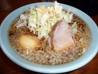 「小ラーメン+味玉 （ニンニク・カラメ）」@ラーメン二郎 亀戸店の写真