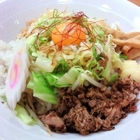 「まぜそば」@麺処 ぼたん 栃木店の写真