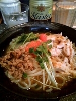 「丸鶏スープの冷やしカリー麺」@麺バカ息子の写真