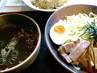 「しょうゆつけ麺￥650+半チャーハン￥300 （Cセット）」@大熊食堂の写真