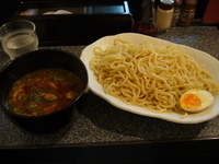 「吟醸つけ麺 味噌（大盛り375g）+半熟煮卵（半卵）」@吟醸らーめん 久保田 本店の写真