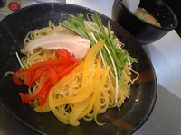 「シチリアの塩つけ麺（大盛）+玉チャー（味玉とチャーシュー）+明太」@らーめん ぶぅ 中野店の写真