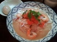 「オマールだしの冷製トムヤム麺 900円+大盛50円+ 味玉100」@づゅる麺 池田の写真