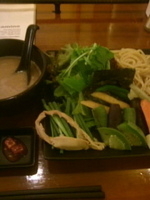 「野菜塩つけ麺+ブルーチーズのキムチ漬け」@caminoの写真