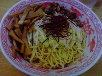 「常勝軒油そば 塩味（中盛り）+メンマ」@常勝軒 前橋総本店の写真