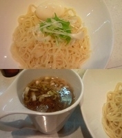 「海老つけそば（並盛）+味玉（携帯クーポン）+ライス（無料サービス」@二代目 海老そば けいすけ 高田馬場本店の写真