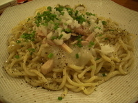 「軍鶏冷やしあえそば800円」@鳥料理 有明の写真