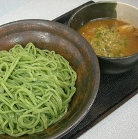「焼きあご豚骨つけ麺（翡翠麺）￥700+大盛￥100」@焼きあご豚骨らーめん 豚骨にし田の写真
