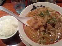 「ぶたみそ（980円）+ライス（無料）」@旭川味噌ラーメン せいべえ 上野本店の写真