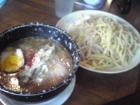 「我流つけそば（多め・野菜）+チャーシュー」@麺 池谷精肉店の写真