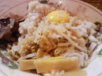 「油めん（脂多め・にんにく）」@らーめん ぽっぽっ屋 水道橋店の写真