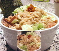 「脂そば 500円（大盛サービス 900g ） + 脂大盛（オタマ」@元祖脂そば 背脂醤油 のあの写真